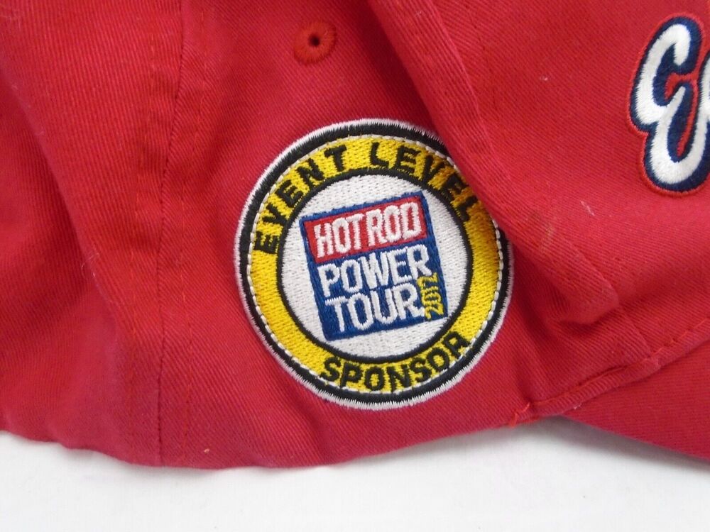 Edelbrock Adjustable Baseball Hat Cap Hot Rod Power Tour 2012 Red Hook & Loop - Picture 8 of 8